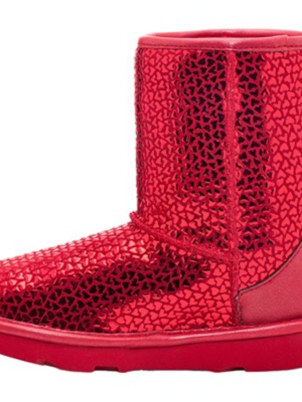 Ugg - Kids Classic Ii Gel Hearts Short Boots, size 2 US little kids, color red.